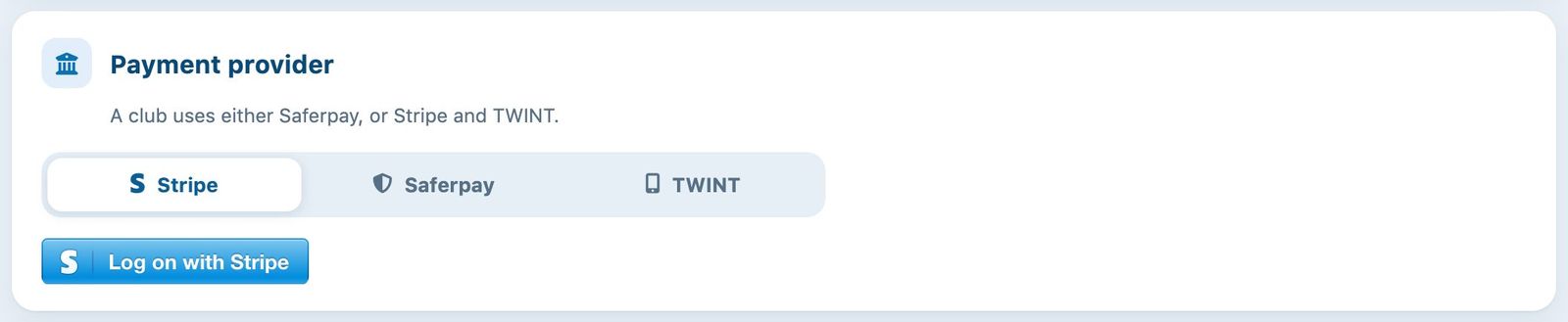 Stripe tab